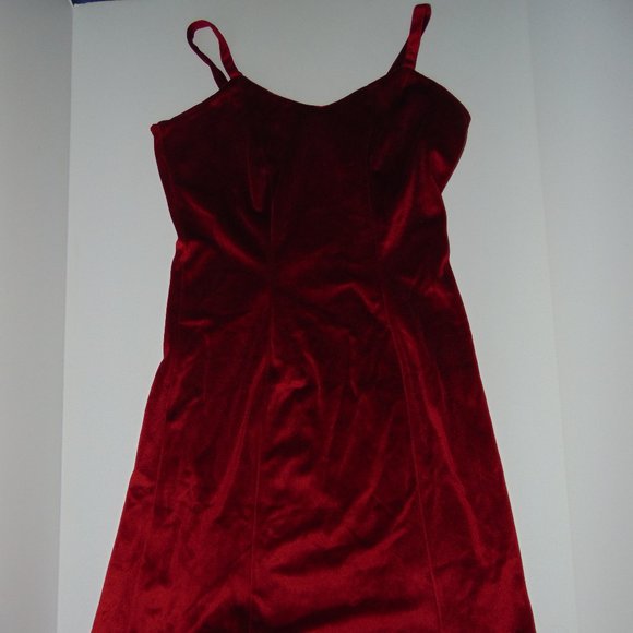 Red Velvet Dress with Crop Bolero Jacket - Size 5/6 - Picture 2 of 7